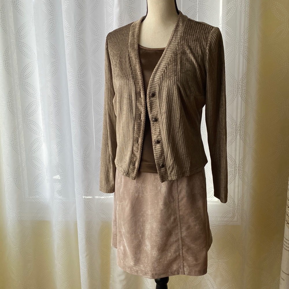 GROMOVA DESIGN Skirt/Top/Cardigan Set, Size 6
